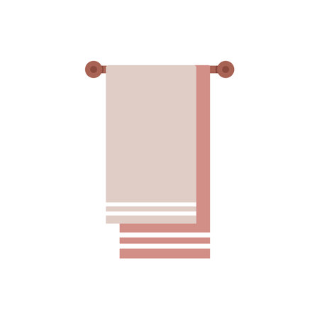 Vector fabric towels for bathroom isolated on white background.のイラスト素材