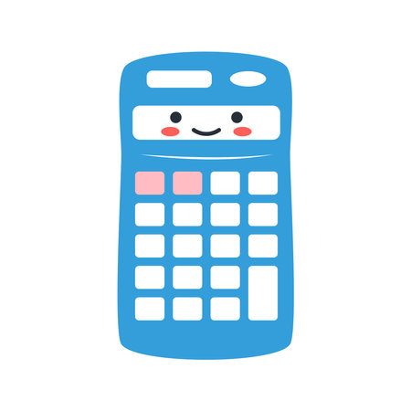 Back to school kawaii vector school supplies . Educational clipart set with cute flat style smiling objects.のイラスト素材