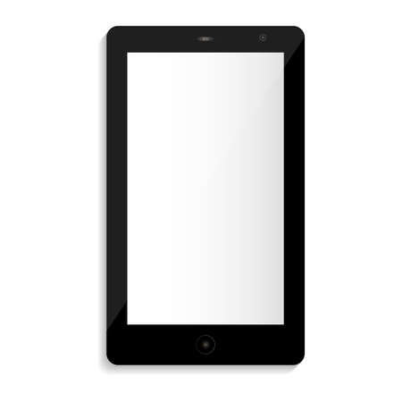 Black smartphone on a white background.のイラスト素材