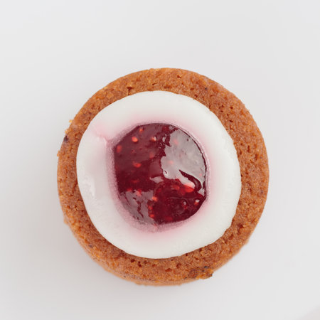 Finnish Runebergin Torttuu isolated on a white backgroundの写真素材