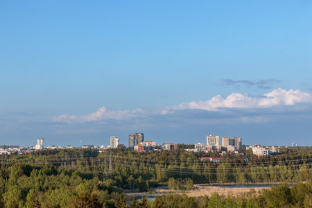 View of The City Espoo, Finlandの写真素材