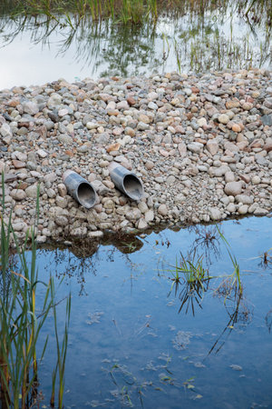 WASTE WATER treatment in Finland, verticalの写真素材