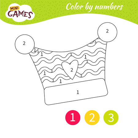 Coloring book for children. Coloring by dots, Cartoon baby knitted hatのイラスト素材