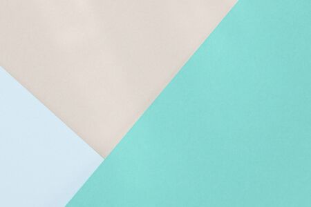 Green blue beige paper background. Geometric figures, shapes. Abstract geometric flat composition.