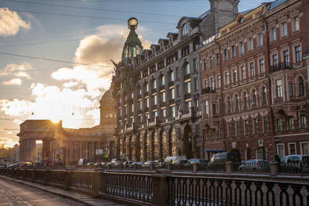 Kazan Cathedral, St. Petersburg, Russiaのeditorial素材