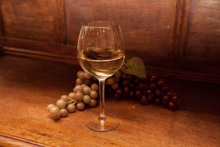 white wine. Glass of wine.の写真素材
