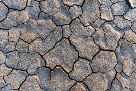Drought land without water texture. Global water scarcity on the planet. Global warming and...