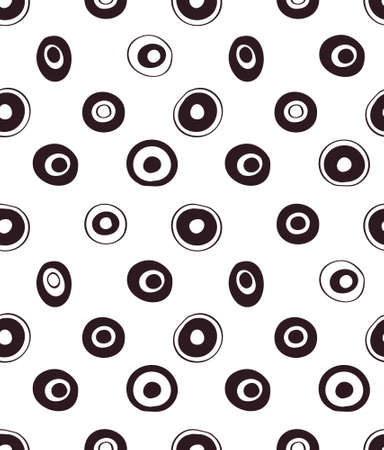 Retro seamless pattern geometric background. Polka dot patternのイラスト素材