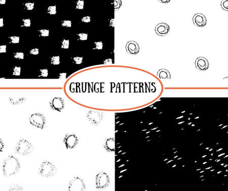 Seamless pattern. Hand drawn splashes background. Grunge pattern.のイラスト素材