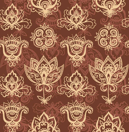 Seamless indian pattern based on traditional Asian elements Paisleyのイラスト素材