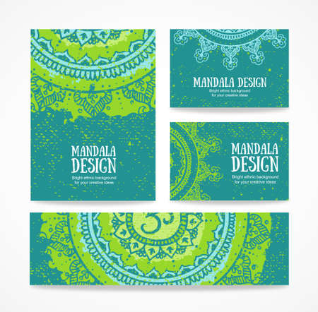 Business card. Vintage decorative elements. Hand drawn background. Islam, Arabic, Indian, ottoman motifs.のイラスト素材
