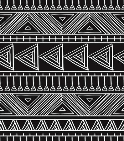 Abstract geometric seamless pattern. Aztec style pattern with triangle and line. Vector illustration.のイラスト素材