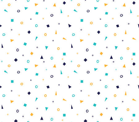 A Seamless geometric pattern with colorful elements, vector background. Simple universal design.のイラスト素材