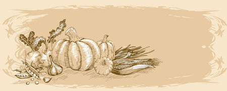 Collection of vegetablesのイラスト素材