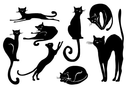 Black kittens icon.のイラスト素材
