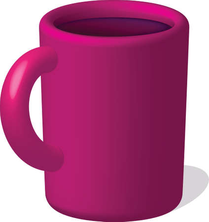 Raspberry mug with drinkのイラスト素材