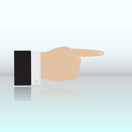 right hand indicates the direction のイラスト素材