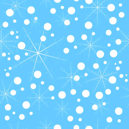 seamless, snowfall, blue backgroundのイラスト素材
