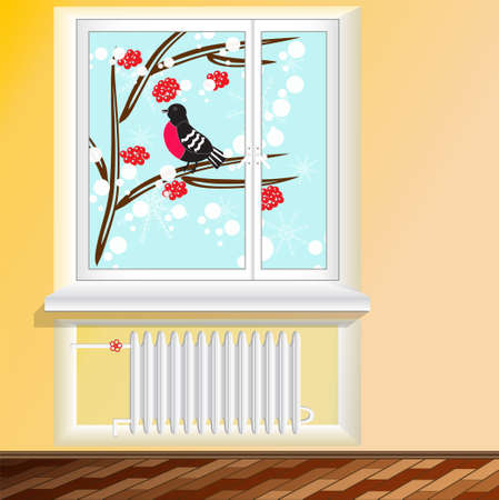 Battery central heating in the apartmentÂのイラスト素材