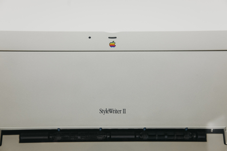 Prague, Czech Republic - August 28, 2018: Apple StyleWriter II printer on exhibit inside Apple...