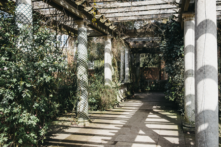 The Hill Garden and Pergola in Golders Green, London, UK, on a spring day.の写真素材