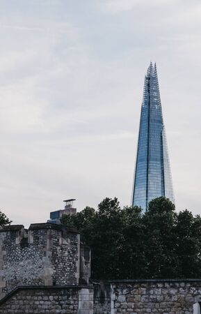 London, UK - June 22, 2019: View of city skyline and The Shard from the opposite side of the River...