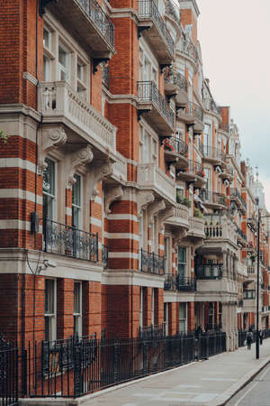 London, UK - June 20, 2020: Exterior of the Campden Hill Court apartment block in Kensington, an affluent area of West London favoured by celebrities. Selective focus.のeditorial素材