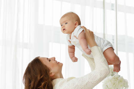 Mom and her newborn baby. Mother's day