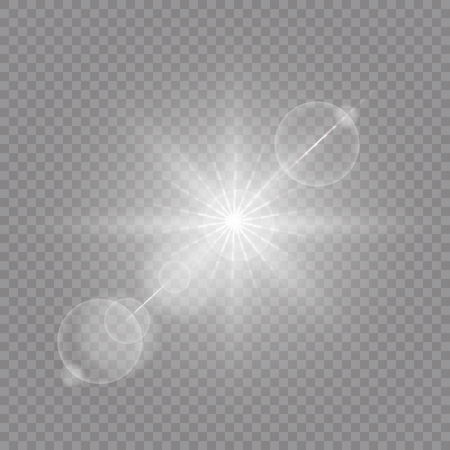 Vector transparent sunlight special lens flare light effect. EPS 10のイラスト素材