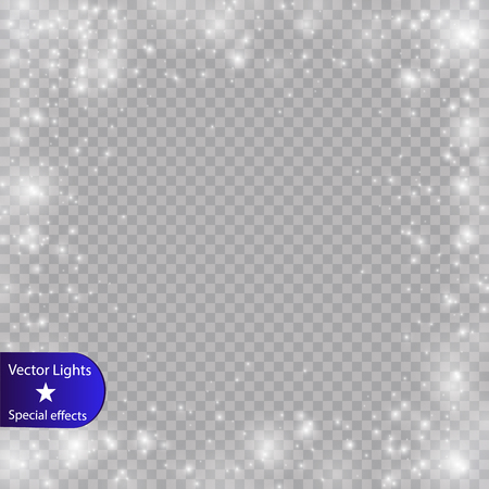 Glow light effect. Vector illustration. Christmas flash dust. Eps 10のイラスト素材