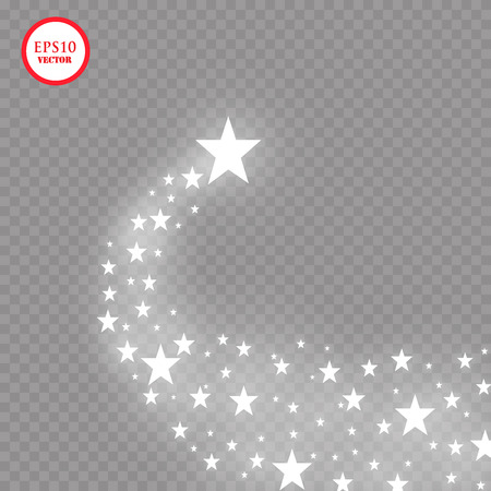 A bright comet with . Falling Star. Glow light effect. Vector illustration. EPS 10のイラスト素材