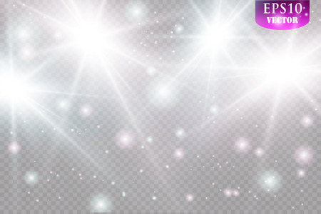 Glow light effect. Vector illustration. Christmas flash Concept.Eps10のイラスト素材