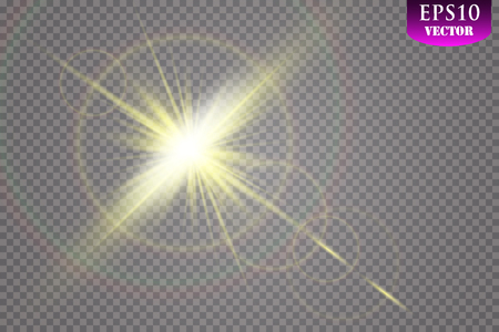 Vector transparent sunlight special lens flare light effect. EPS 10のイラスト素材