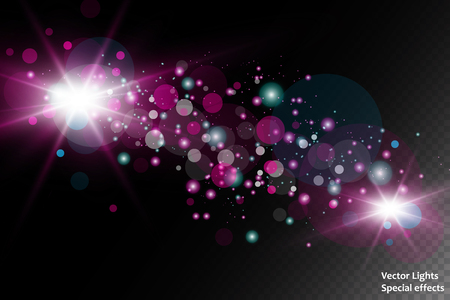 Glow light effect. Vector illustration. Christmas flash Concept.Eps10のイラスト素材