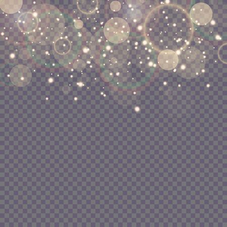 Glow light effect. Cloud of glittering dust. Vector illustration. Christmas flash Conceptのイラスト素材