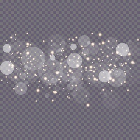 Glow light effect. Cloud of glittering dust. Vector illustration. Christmas flash Conceptのイラスト素材