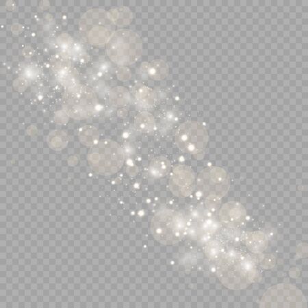 Glow light effect. Vector illustration. Christmas flash Concept.のイラスト素材