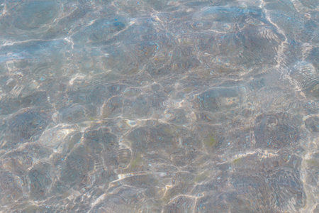 Top view surface on clear sea waterの写真素材