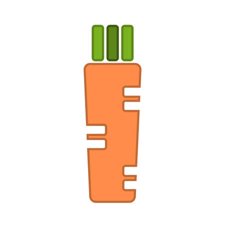 Orange carrots vector geometric icon in a flat styleのイラスト素材