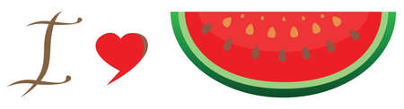 Watermelon Icon in trendy flat style isolated on white background. Summer symbol for your web site designのイラスト素材