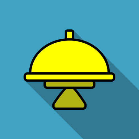 disc, lunch cartoon icon bright vector illustrationのイラスト素材