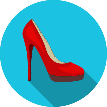 Red High Heel Shoe.のイラスト素材