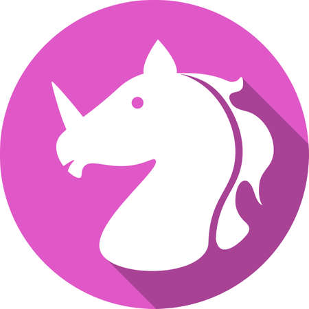 Head of a unicorn iconのイラスト素材