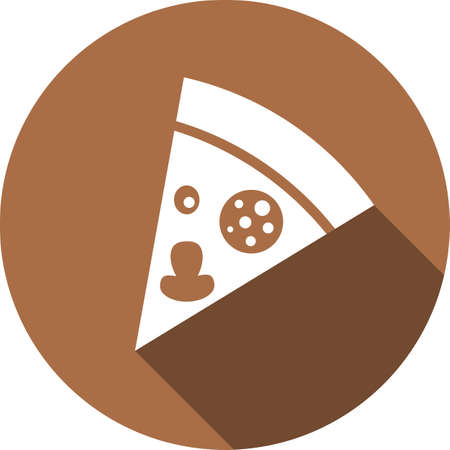 piece of pizza round iconのイラスト素材