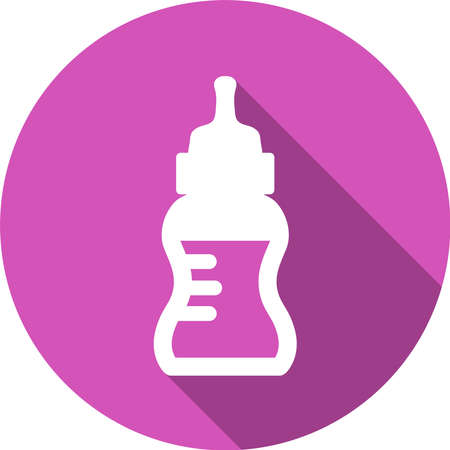 feeding bottle icon, milk bottle, baby foodのイラスト素材