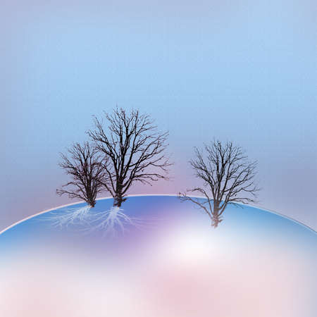 Illustration of wood in a minimalist styleの写真素材