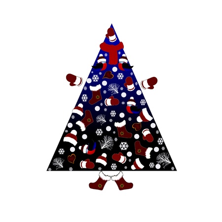 Illustration of a Christmas tree from the elementsの写真素材