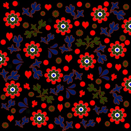 Easter illustration ornament of flowers 