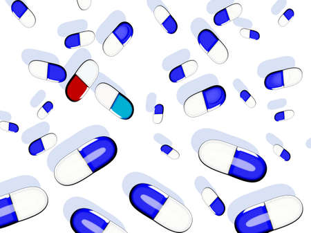 Medicine. Capsules on a white background. Illustration.の写真素材