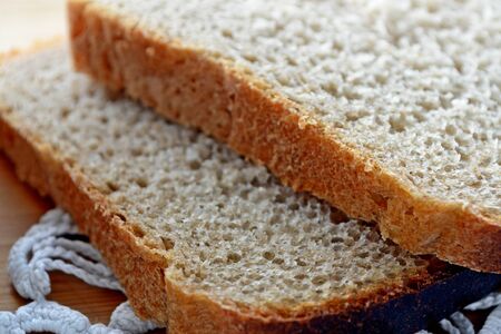 Bread on a napkin  Photo の写真素材